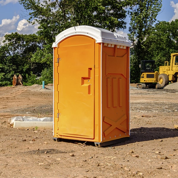 how often are the porta potties cleaned and serviced during a rental period in Trevorton